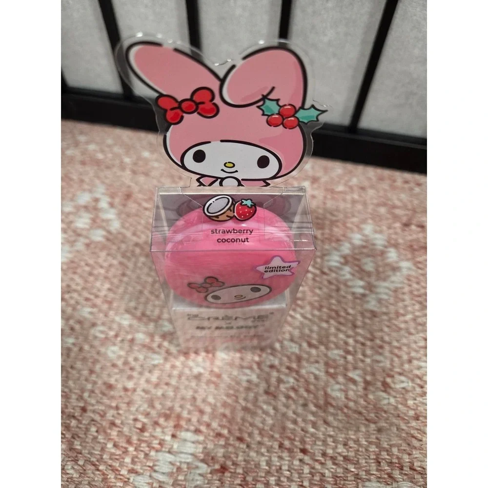 The Creme Shop x My Melody Macaron Lip Balm Strawberry Coconut NEW